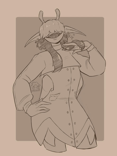 Half body sketch